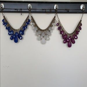 Pair of three statement necklaces